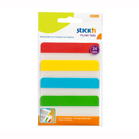 Zakładki indeksujące 38x76mm 24k. 4kol. Stick"N
